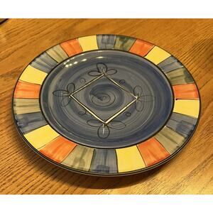 Bordato Plate by Tabletops Unlimited, Plate, MultiColor, Festive, Dinner
